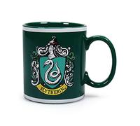 Taza Harry Potter Slytherin escudo - Taza desayuno Harry Potter - Taza cerámica 400 ml - Taza te - Taza café - Regalos Harry Potter - Licencia oficial