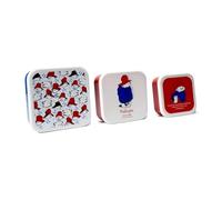 Half Moon Bay Paddington Bear - Juego de 3 cajas de aperitivos de plástico sin BPA - Recipientes reutilizables para alimentos - Recipientes pequeños para almuerzo