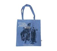 Half Moon Bay Sherlock Holmes - Bolsa de compras reutilizable para comestibles, 16.5 x 15 pulgadas, 100% algodón reciclado, color azul, 16.5 x 15 pulgadas