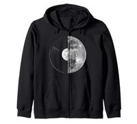 Half Moon Vinyl Record Design - Music Lover Lunar Graphic Sudadera con Capucha