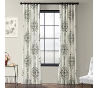 Half Price Drapes HPD Cortina de Sarga de algodón, 50 x 96 cm, diseño de Kerala