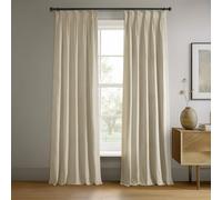 Half Price Drapes VPCH-120601-120-FP - Cortina Opaca Plisada de Terciopelo, 25 x 120 cm, Color Marfil