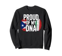 Half Puerto Rican Italian Proud of My DNA Puerto Rico Italy Sudadera