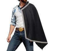 Half Shoulder Cape Shawl - 51.18 Inch Medieval Knight Costume | Polyester Elegant Accessory - Versatile Renaissance Cloak Perfect For Cosplay Halloween Masquerade Stage School Home
