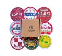 Half Time Club Posavasos con diseño de cerveza de fútbol Man United - Perfecto para un regalo o regalo para cualquier fan del Manchester United (paquete de 8)