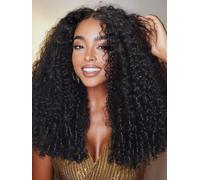 Half Wig Human Hair Burmese Curly Wigs with Spiral Curls for Women 180 Density Glueless Wigs 100% Human Hair Ready to Go 3 In 1 Seamless Flip Over Drawstring Natural Color 26 Inch