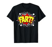 Halftone Fart! Acción Palabra Cómic Estilo Vintage Pop Art Camiseta