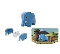 HALFTOYS HA004 Collectibles Juego de animales magnéticos, rompecabezas 3D, bloques de rompecabezas STEM educativos para tomar aparte juguetes regalo para niños y niños de 3 años en adelante (Elephant)