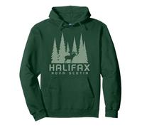 Halifax Nueva Escocia Canadá Alce Naturaleza Amante Verde Sudadera con Capucha