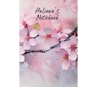 Halima’s Notebook: Personalized Diary Journal for Halima, Stylish Watercolor Apple Blossom Diary, 6"x 9" 160 Lined Pages