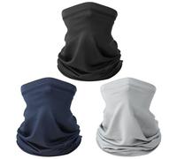 Halinuia 3 piezas Bandanas para el cuello para hombre y mujer, bandana de moto, banda elástica para la cabeza, protector nasal, pasamontañas de moto, correr, ciclismo, correr, senderismo, ciclismo,
