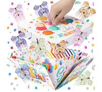 Halinuia Butterfly Explosion Geschenkbox 20x19x12,5 CM Explosionsbox mit 10 Fliegende Schmetterling Happy Birthday überraschungsbox Geburtstagsbox Surprisebox Geschenkverpackung für Familie Freunde