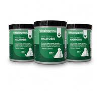 Halitosis Perros Gatos Vittalogy | Equilibrio Oral Desde Adentro | Apoyo A La Higiene Bucal Y Aliento Más Fresco | Fórmula En Polvo Fácil De Mezclar En La Alimentación Diaria (3 Unidades)