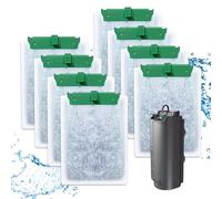 Haliya 8 almohadillas de repuesto compatibles con Tetra EasyCrystal Filter 250/300 y Repto DecoFilter, con algodón de alta densidad y carbón activado, estructura de 3 capas, accesorios para filtro de