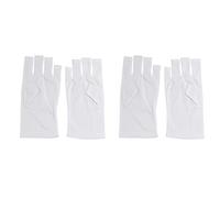 HALIYY 2 Par Uv Lámpara de Luz Protección de Radiación Arte de Uñas Gel Uv Guante de Anti Uv Resto de Manos Manicura Guantes del Arte del Clavo