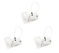 HALIYY 3X Restrictores de Ventana de Seguridad para Bebés con Cable de Bloqueo de Seguridad, No Se Requieren Tornillos para Evitar Daños Y Proteger la Seguridad de Hijos, Blanco