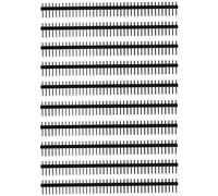 HALJIA 10 pcs conector de cabezal 40Pin 2.54 mm sola fila Pin macho encabezado tira