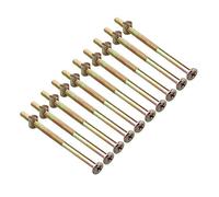 HALJIA 10 pcs muebles cuna cama cuna cama de madera silla ranurada tornillo de cabeza Allen con tuercas M6 x 120 MM