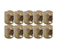 HALJIA 10 pcs tuercas M8 * 15 mm barril tuercas tacos para muebles sillas de cama cuna cuna