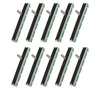 HALJIA 10 Piezas 75mm Mixer Fader B10K Potenciómetro Deslizante Doble Recto, Fader Mezclador de Potenciómetro de Deslizamiento Recto B103 10K Ohm 75mm Fader de Doble Canal