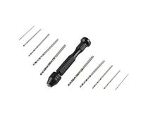 HALJIA 10 Piezas Brocas helicoidales Taladro de carpintería de mano Perno de Vise Mini Taladro de mano de micro Herramientas rotativas para joyería modelo Nogal Ámbar Cera de abeja Tuerca de olivo
