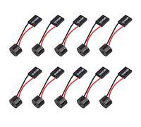 HALJIA 10 Unidades Altavoz Interno para Placa Base de Ordenador Negro, Mini 4 Pines PC Ordenador Funda Tarjeta Madre Zumbador Altavoz Señal Sonora BIOS Alarma