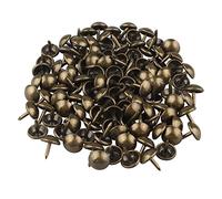 HALJIA 100 piezas 8 x 10 mm Vintage decorativo clavos para tapicería Stud para joyas caja de regalo de bronce antiguo sofá decoración