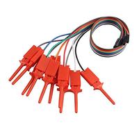 HALJIA 10pcs Dupont hilo USB Analizador lógico Prueba Hook Clip Grabber Jumper Cables & interfaz pines Ideal para experimento electrónico