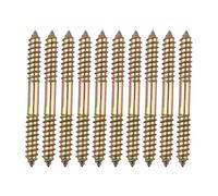 HALJIA 10pcs M8 x 80 MM cabeza fija de doble madera para madera tornillos autorroscantes Tornillos de rosca para muebles tacos de fijación