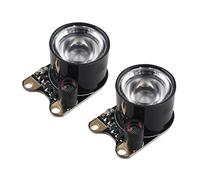 HALJIA 2 pcs LED luz 3 W de alta potencia 850 infrarrojos IR LED infrarrojos memoria con resistencia ajustable Compatible con Raspberry Pi cámara visión nocturna