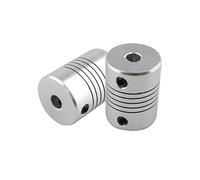 HALJIA 2 pcs motor paso a paso Flexible Couplings 5 mm a 5 mm NEMA conjunta conector acoplador 25 mm Longitud Compatible con RepRap 3d impresora CNC máquina