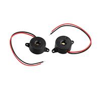 HALJIA 2 zumbadores piezoeléctricos de tono electrónico de alarma de 3 a 24 V CC de alto decibelio SFM-20B 2312 con sonido continuo de 120 mm