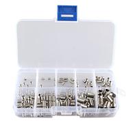 HALJIA 200pcs acero inoxidable cabeza hexagonal Grub vaso cierre M3 M4 M6 M8 tornillo soporte de Surtido Set Kit