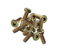 HALJIA 20pcs M6 x 15 MMtornillos hexagonal hexagonal de cabeza muebles Conector tornillos cierre