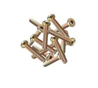 HALJIA 20pcs M6 x 35 MM tornillos hexagonal hexagonal de cabeza muebles Conector tornillos cierre