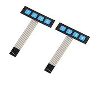 HALJIA 2PCS 1x4 Matrix 4 Teclas Interruptor De Membrana De Control Teclado para Arduino