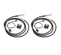 HALJIA 2PCS Bloque de Construcción Electrónico Impermeable del Kit del Módulo del Sensor de Temperatura 18B20 para Arduino