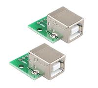 HALJIA 2pcs Tipo B Hembra USB A Dip 2,54 mm PCB Junta Adaptador convertidor Compatible con Arduino ek1836