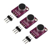HALJIA 3 Piezas MAX4466 Amplificador de micrófono Electret Módulo de sensor de sonido MAX4466 Módulo de ganancia ajustable Placa de sensor de ruptura Compatible con Arduino