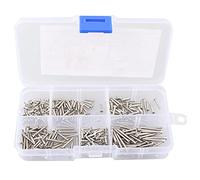 HALJIA 300 Piezas M2 Tornillos Autorroscante Inox de 304 Acero Inoxidable Tornillos de Pan Flat Truss Cabeza Kit de Tornillos de Surtido Cabeza Plana (6 mm/8 mm/10 mm/12 mm/16 mm/20 mm)