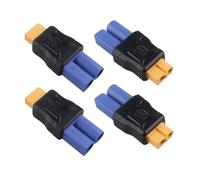 HALJIA 4 adaptadores de conector EC5 hembra a XT60 hembra tipo moldeado XT60-EC5 conector de enchufe extensor EC5 cargador de batería sin adaptador de cable compatible con batería RC Lipo Micro Drone