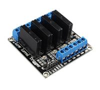 HALJIA 4 canales 5 V Estado Sólido Módulo de relé con resistiva Fusible Compatible con Arduino UNO Duemilanove 2560 MEGA1280 ARM Raspberry Pi DSP PIC