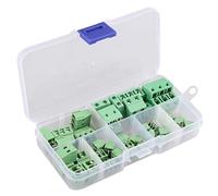 HALJIA 40 terminales de tornillo PCB universales de 2 pines/3 pines 2,54 mm 3,81 mm 5 mm 7,5 mm montaje PCB conector verde