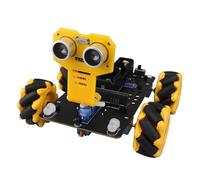 HALJIA 4WD Mecanum Robot Car Kit Compatible con BBC Micro:bit microbit Gráfico Makecode Programación, Programable Coche para Adultos Adolescentes Stem Educación con tutoriales detallados