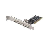 HALJIA 5 Ports USB 2.0 PCI Card Adapter USB 2.0 HUB Converter Adapter to 480Mb/s PCI Expansion Card for PC Desktop Computer