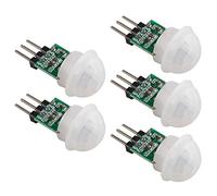 HALJIA 5 sensores humanos AM312 IR Mini piroeléctrico PIR Sensor Sensor Sensor Manual Movimiento Infrarrojo Automático Detector HC-SR312 Módulo de Sensor de Inducción Humana Miniatura DC 2.7 a 12V