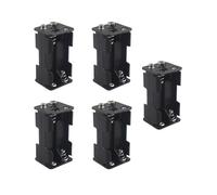HALJIA 5PCS 4 × 1.5V Soporte de Batería AA, Caja de Almacenamiento de Batería de Plástico Soporte de Caja para 4 X AA 4AA 6V 4 Ranuras Caja de Batería de Doble Cara
