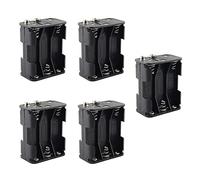 HALJIA 5PCS 6 x 1.5V AA Caja de Soporte de Batería 9V 6 Ranuras Caja de Almacenamiento de Batería de Plástico Lados Dobles