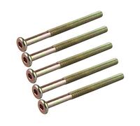 HALJIA 5pcs M6 x 80 MM tornillos hexagonal hexagonal de cabeza muebles Conector tornillos cierre