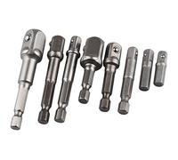 HALJIA Adaptador de enchufe de 8 piezas Impact Brocas de mango de vástago hexagonal Juego de barra 1/4 "3/8" 1/2" de llave Gira el taladro de potencia en el controlador de tuerca de alta velocidad